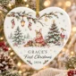 baby first christmas ornament boy girl personalized name & year product image front view