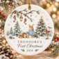 baby first christmas ornament boy girl personalized name & year product image lifestyle scene