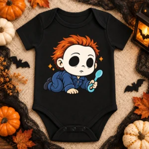 blank mask baby bodysuit