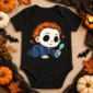 blank mask baby bodysuit