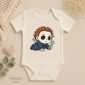 blank mask baby bodysuit styled product photo