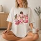 book-loving woman t-shirt model mockup