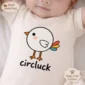 circle chicken baby bodysuit product photo