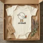 circle chicken baby bodysuit product photo