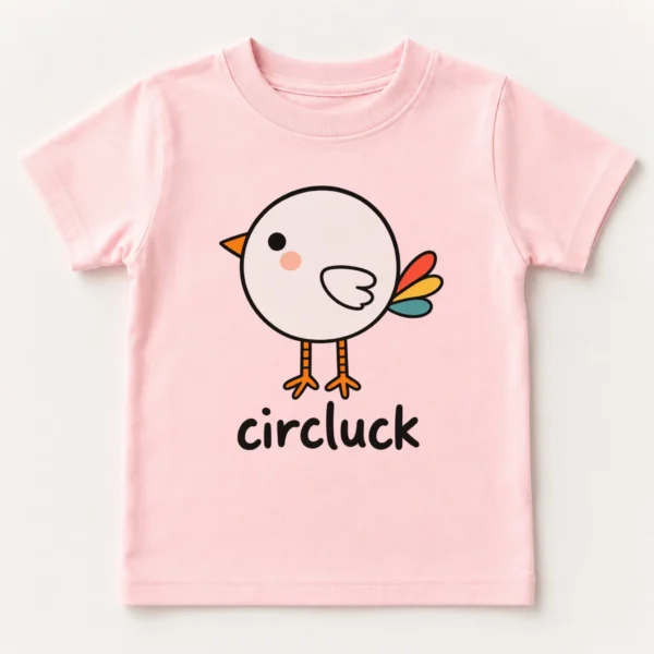 Circle Chicken Baby Bodysuit, Toddler & Youth Shirt | Circluck — toddler shirt mockup circle chicken baby bodysuit mockup view