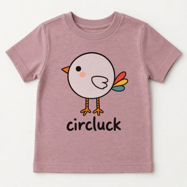 Circle Chicken Baby Bodysuit, Toddler & Youth Shirt | Circluck — toddler shirt mockup circle chicken baby bodysuit product photo