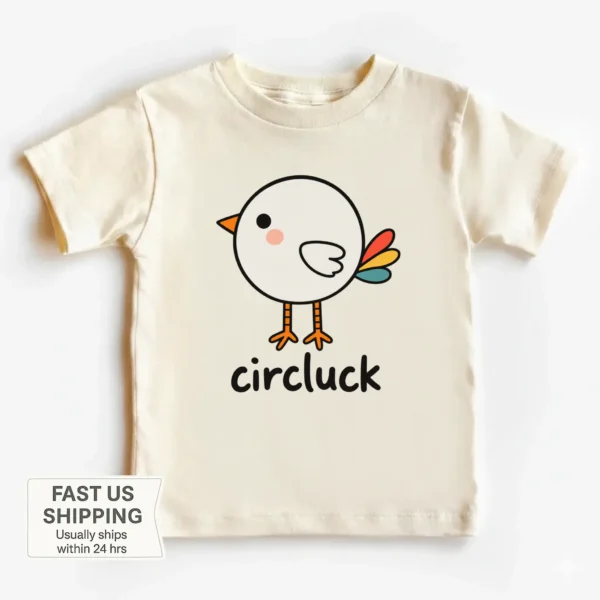 Circle Chicken Baby Bodysuit, Toddler & Youth Shirt | Circluck — toddler shirt mockup circle chicken baby bodysuit lifestyle scene