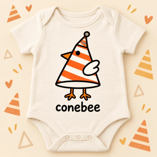 cone bird geometry baby bodysuit