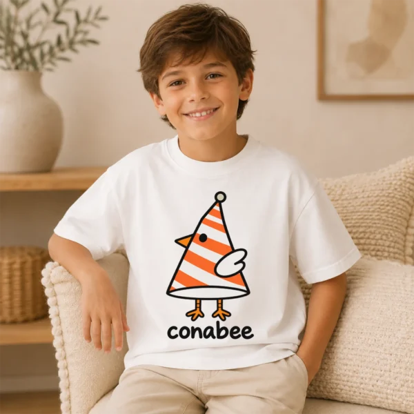 Cone Bird Geometry Baby Bodysuit, Toddler & Youth Shirt | Conebee — toddler shirt mockup cone bird geometry baby bodysuit styled product photo