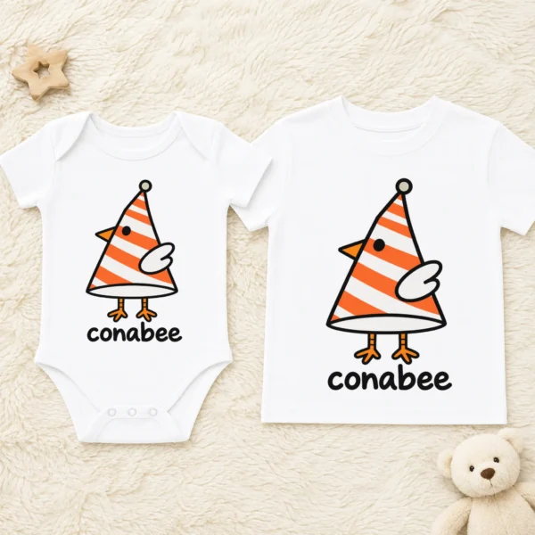 Cone Bird Geometry Baby Bodysuit, Toddler & Youth Shirt | Conebee — baby bodysuit mockup cone bird geometry baby bodysuit product photo