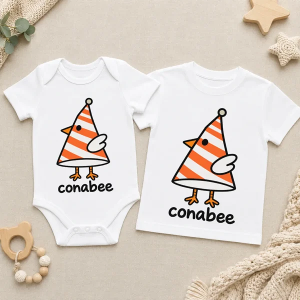 Cone Bird Geometry Baby Bodysuit, Toddler & Youth Shirt | Conebee — baby bodysuit mockup cone bird geometry baby bodysuit product detail