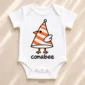 cone bird geometry baby bodysuit close-up detail