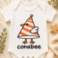 cone bird geometry baby bodysuit close-up detail