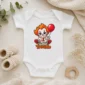creepy clown baby bodysuit product photo