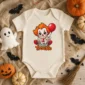 creepy clown baby bodysuit product photo
