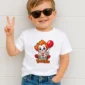 creepy clown baby bodysuit product photo
