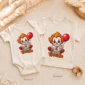 creepy clown baby bodysuit product photo
