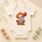 creepy clown baby bodysuit product photo