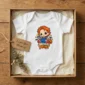creepy doll baby bodysuit product photo
