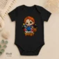 creepy doll baby bodysuit mockup view