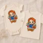 creepy doll baby bodysuit product photo