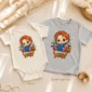creepy doll baby bodysuit natural light photo