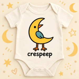 crescent moon bird baby bodysuit