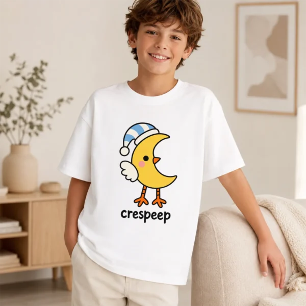 Crescent Moon Bird Baby Bodysuit, Toddler & Youth Shirt | Crespeep — toddler shirt mockup crescent moon bird baby bodysuit front view