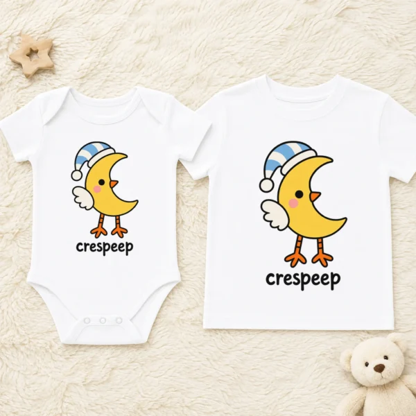 Crescent Moon Bird Baby Bodysuit, Toddler & Youth Shirt | Crespeep — baby bodysuit mockup crescent moon bird baby bodysuit product photo
