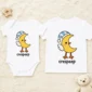 crescent moon bird baby bodysuit product photo