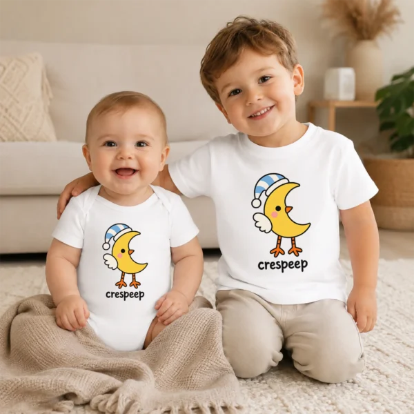 Crescent Moon Bird Baby Bodysuit, Toddler & Youth Shirt | Crespeep — baby bodysuit mockup crescent moon bird baby bodysuit product photo
