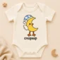 crescent moon bird baby bodysuit product photo