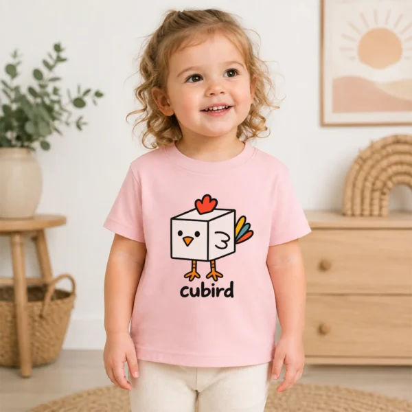 Cube Bird Geometry Baby Bodysuit, Toddler & Youth Shirt | Cubird — toddler shirt mockup cube bird geometry baby bodysuit product detail