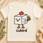 cube bird geometry baby bodysuit close-up detail