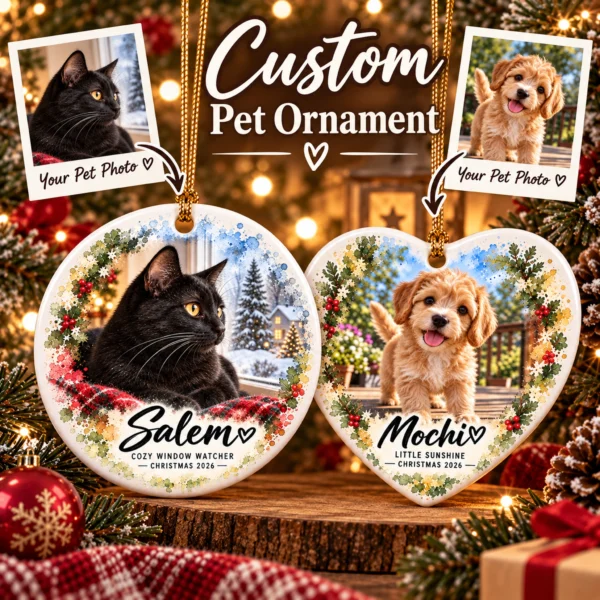 custom dog cat ornament product image