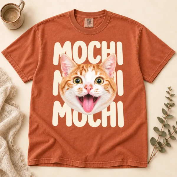 Custom Pet Name Comfort Colors Shirt, Personalized Dog Cat Face Tee — alternate product mockup custom pet name comfort colors shirt t-shirt color options