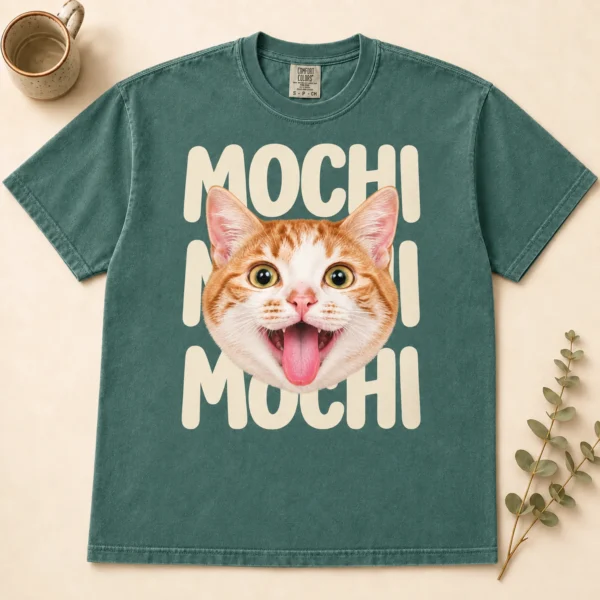 Custom Pet Name Comfort Colors Shirt, Personalized Dog Cat Face Tee — alternate product mockup custom pet name comfort colors shirt t-shirt color options