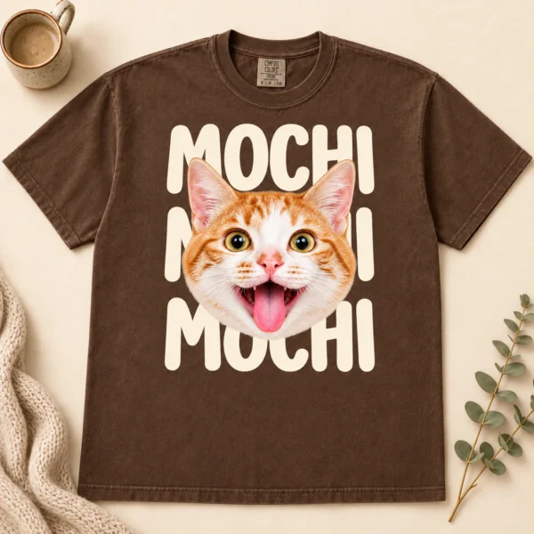 Custom Pet Name Comfort Colors Shirt, Personalized Dog Cat Face Tee — alternate product mockup custom pet name comfort colors shirt t-shirt color options