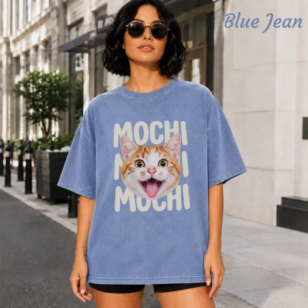 Custom Pet Name Comfort Colors Shirt, Personalized Dog Cat Face Tee — alternate product mockup custom pet name comfort colors shirt t-shirt color options
