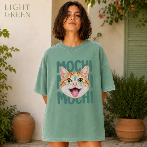 Custom Pet Name Comfort Colors Shirt, Personalized Dog Cat Face Tee — alternate product mockup custom pet name comfort colors shirt t-shirt color options
