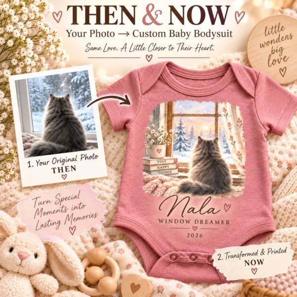 Custom Pet Portrait Baby Bodysuit & Toddler Shirt from Photo — alternate product mockup custom pet portrait baby bodysuit & toddler shirt from photo front view