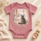 custom pet portrait baby bodysuit & toddler shirt from photo mockup view