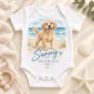 custom pet portrait baby bodysuit & toddler shirt from photo styled product photo