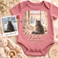custom pet portrait baby bodysuit & toddler shirt from photo alternate angle