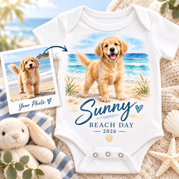 Custom Pet Portrait Baby Bodysuit & Toddler Shirt from Photo — alternate product mockup custom pet portrait baby bodysuit & toddler shirt from photo product photo