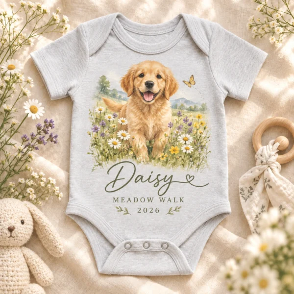 Custom Pet Portrait Baby Bodysuit & Toddler Shirt from Photo — alternate product mockup custom pet portrait baby bodysuit & toddler shirt from photo product photo