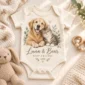 custom pet portrait baby bodysuit & toddler shirt from photo product photo