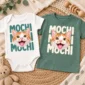 custom pet portrait baby bodysuit & toddler tee mockup view
