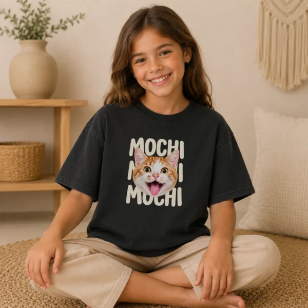 Custom Pet Portrait Baby Bodysuit & Toddler Tee, Personalized Pet Name — toddler shirt mockup custom pet portrait baby bodysuit & toddler tee product photo
