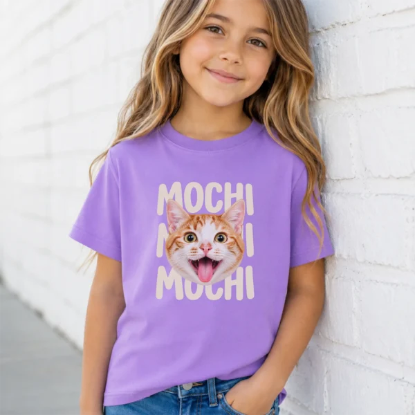 Custom Pet Portrait Baby Bodysuit & Toddler Tee, Personalized Pet Name — toddler shirt mockup custom pet portrait baby bodysuit & toddler tee product photo